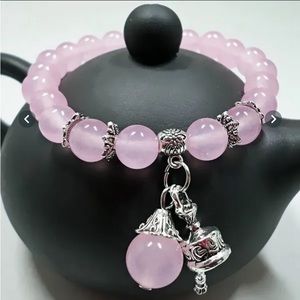 Beautiful Pink Glass Bead Bracelet